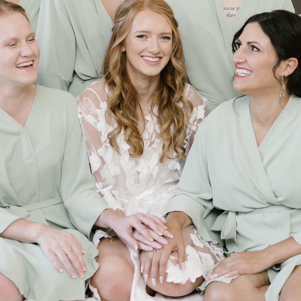 White lace robe